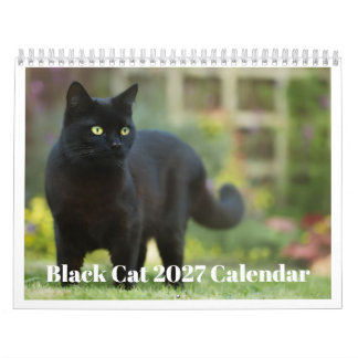 2027年 黒猫 カレンダー