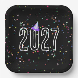 2027新年パーティー ペーパープレート