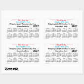 2027白い出荷カレンダーby Janz 長方形シール (シート)