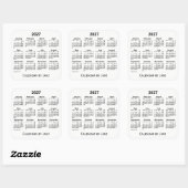 2027白カレンダーby Janz Squareステッカー スクエアシール (シート)