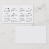 2027財布サイズカレンダー名刺 名刺 (正面/裏面)