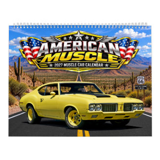 2027 アメリカンマッスルカー ウォールカレンダー – 1960-70年代 カレンダー