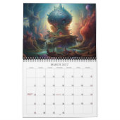 2027 エイリアン ランドスケープ SF カレンダー (3月 2027)