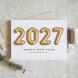 2027 ゴールドフォイル ミラーバルーン 謹賀新年 シーズンカード
