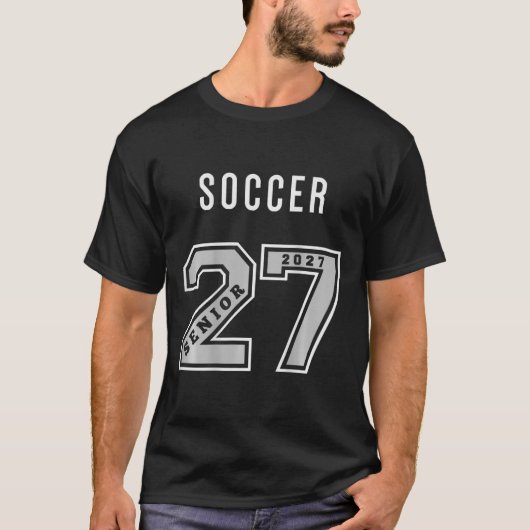 2027 シニアサッカー (背面) チームギフト - 27 シニア Tシャツ (正面)