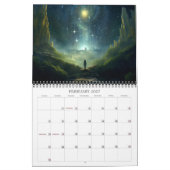 2027 ナイトスケープ 4 超現実的宇宙風景アート カレンダー (2月 2027)
