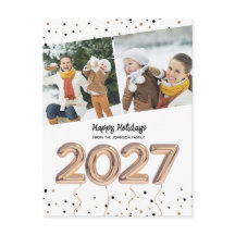 2027 ハッピーホリデー フォト バルーン ナンバー
