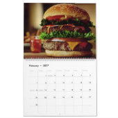 2027 ハンバーガー 壁掛けカレンダー フード カレンダー (2月 2027)