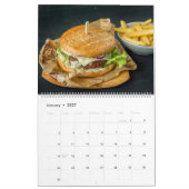 2027 ハンバーガー 壁掛けカレンダー フード カレンダー (1月 2027)