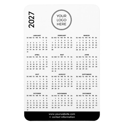 2027 ビジネス ロゴ マグネット カレンダー  (縦)