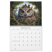 2027 フクロウの幻想カレンダー カレンダー (2月 2027)