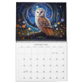2027 フクロウの幻想カレンダー カレンダー (1月 2027)