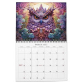 2027 フクロウの幻想的なアートカレンダー カレンダー (3月 2027)