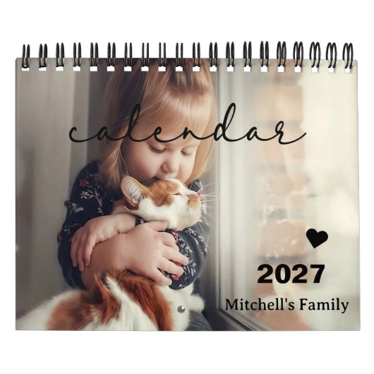 2027 ペット 写真入り オリジナル カレンダー (カバー)