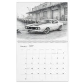 2027 ホットロッド マッスルカー カレンダー (1月 2027)