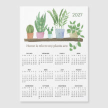 2027 マイホームは植物のあるところ マグネット カレンダー
