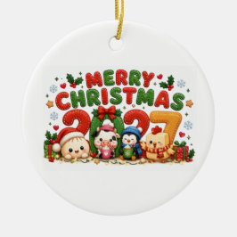 2027 メリークリスマス セラミックオーナメント