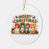 2027 メリークリスマス セラミックオーナメント (左)