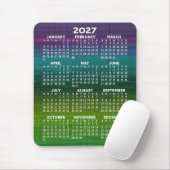 2027 モダン抽象カレンダー 縦 マウスパッド (マウス)
