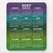 2027 モダン抽象カレンダー 縦 マウスパッド (正面)