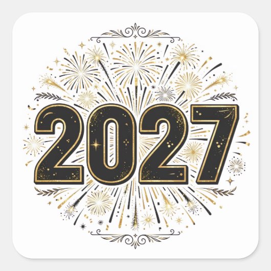2027 花火 ステッカー (正面)