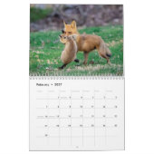 2027 赤狐 | 森の野生動物写真 カレンダー (2月 2027)