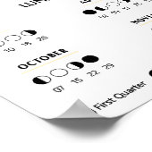 2027 魔女術 月蝴蝶 天体 月 カレンダー ポスター (角)