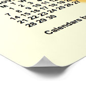 2027-2028年サニー・デイズ学校カレンダー（ジャン著） ポスター (角)