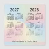 2027-2028年虹の学年カレンダー (正面)