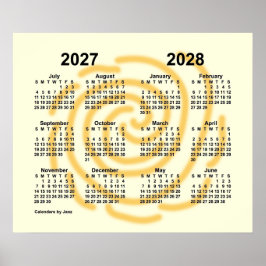 2027-2028年 晴れた日 学校カレンダー by Janz ポスター