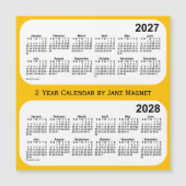2027-2028金ゴールド2年カレンダーby Janz (正面)
