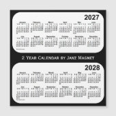 2027-2028 Janzによる白黒2年カレンダー (正面)