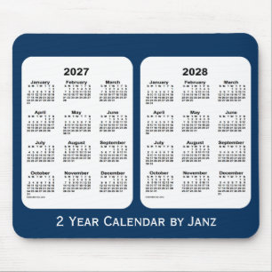 2027-2028 Police Box Blue 2 Year Calendar by Janz マウスパッド