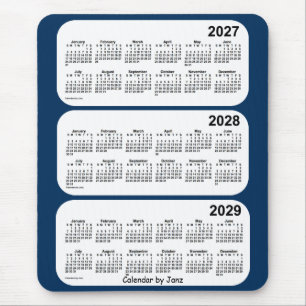 2027-2029 Police Box Blue 3 Year Calendar by Janz マウスパッド