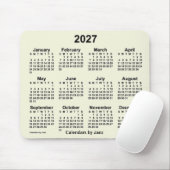 2027 Beige Calendar by Janz Mouse pad マウスパッド (マウス)