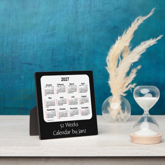 2027 Black Weeks Calendar by Janz フォトプラーク (インサイチュ)