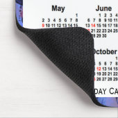 2027 Blue Holiday Art Calendar by Janz Mouse pad マウスパッド (コーナー)