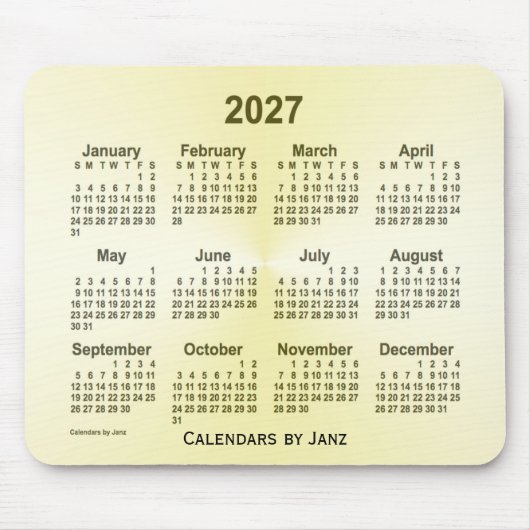 2027 Brass Calendar by Janz Mouse pad マウスパッド (正面)