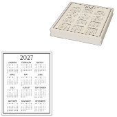 2027 Calendar #2 Four Rows, Three Columns ラバースタンプ (押印)