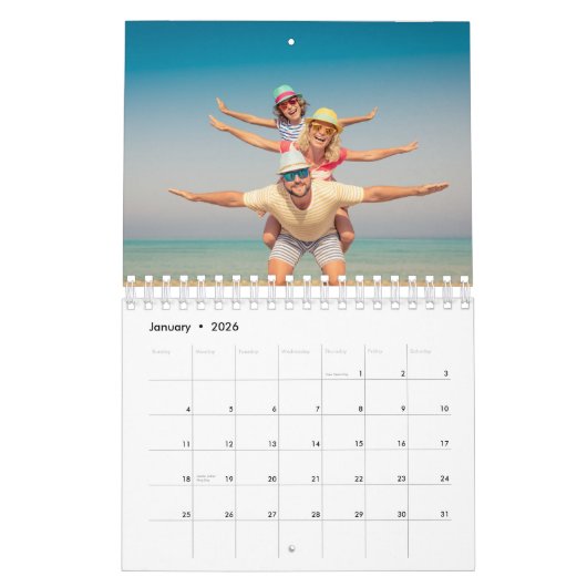2027 Custom Photo Calendar Simple Create Your Own カレンダー (1月 2026)