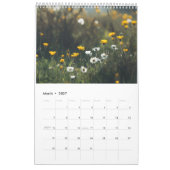 2027 Flowers Calendar (Images created by Grok) カレンダー (3月 2027)