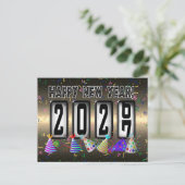 2027 Happy New Year Odometer ポストカード (スタンド正面)