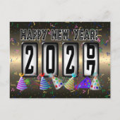 2027 Happy New Year Odometer ポストカード (正面)