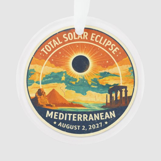 2027 Mediterranean Solar Eclipse オーナメント (正面)