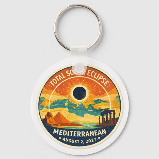 2027 Mediterranean Solar Eclipse キーホルダー (正面)