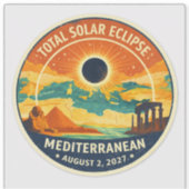 2027 Mediterranean Solar Eclipse シール (正面)