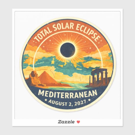 2027 Mediterranean Solar Eclipse シール (シート)