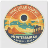 2027 Mediterranean Solar Eclipse シール (正面)