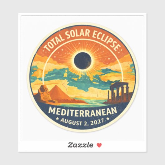 2027 Mediterranean Solar Eclipse シール (シート)