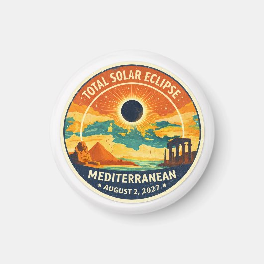 2027 Mediterranean Solar Eclipse マグネット (正面)